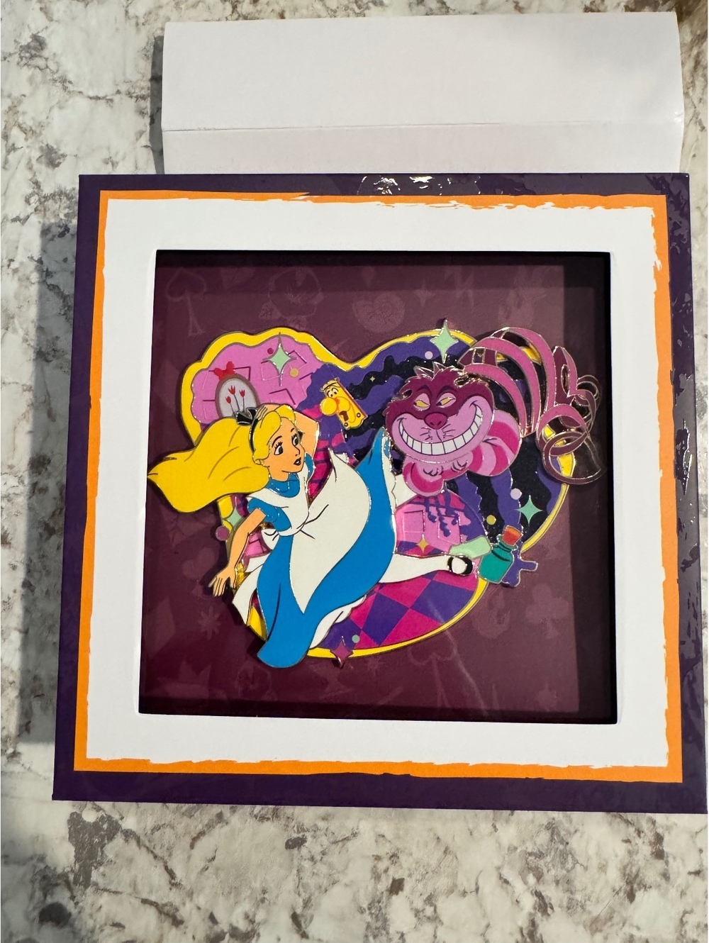 Disney D23 2026 Epic Rivals Alice Cheshire Cat Jumbo Pin LE 500 DEC
